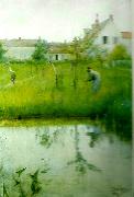 Carl Larsson gubben och nyplanteringen oil painting on canvas